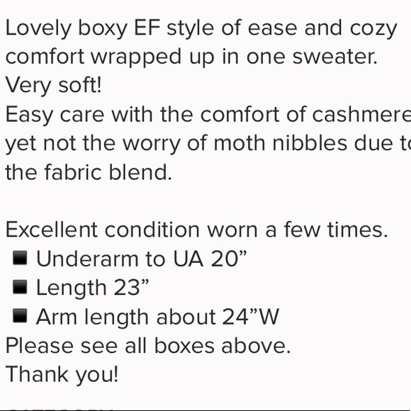 EILEEN FISHER Marled Sweater Sz Med - Picture 8 of 9